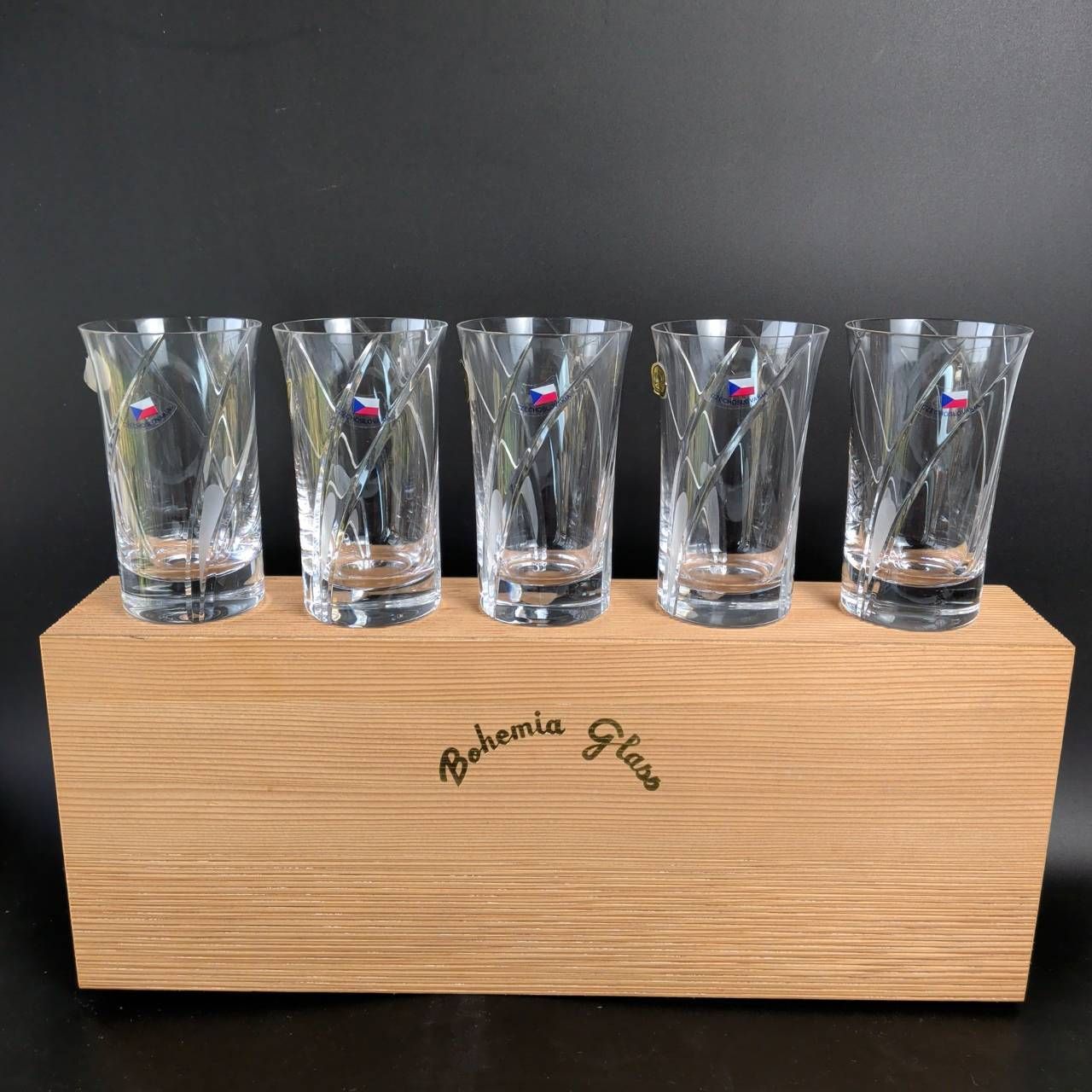 ボヘミアグラス 5器 ほぼ未使用 - メルカリ