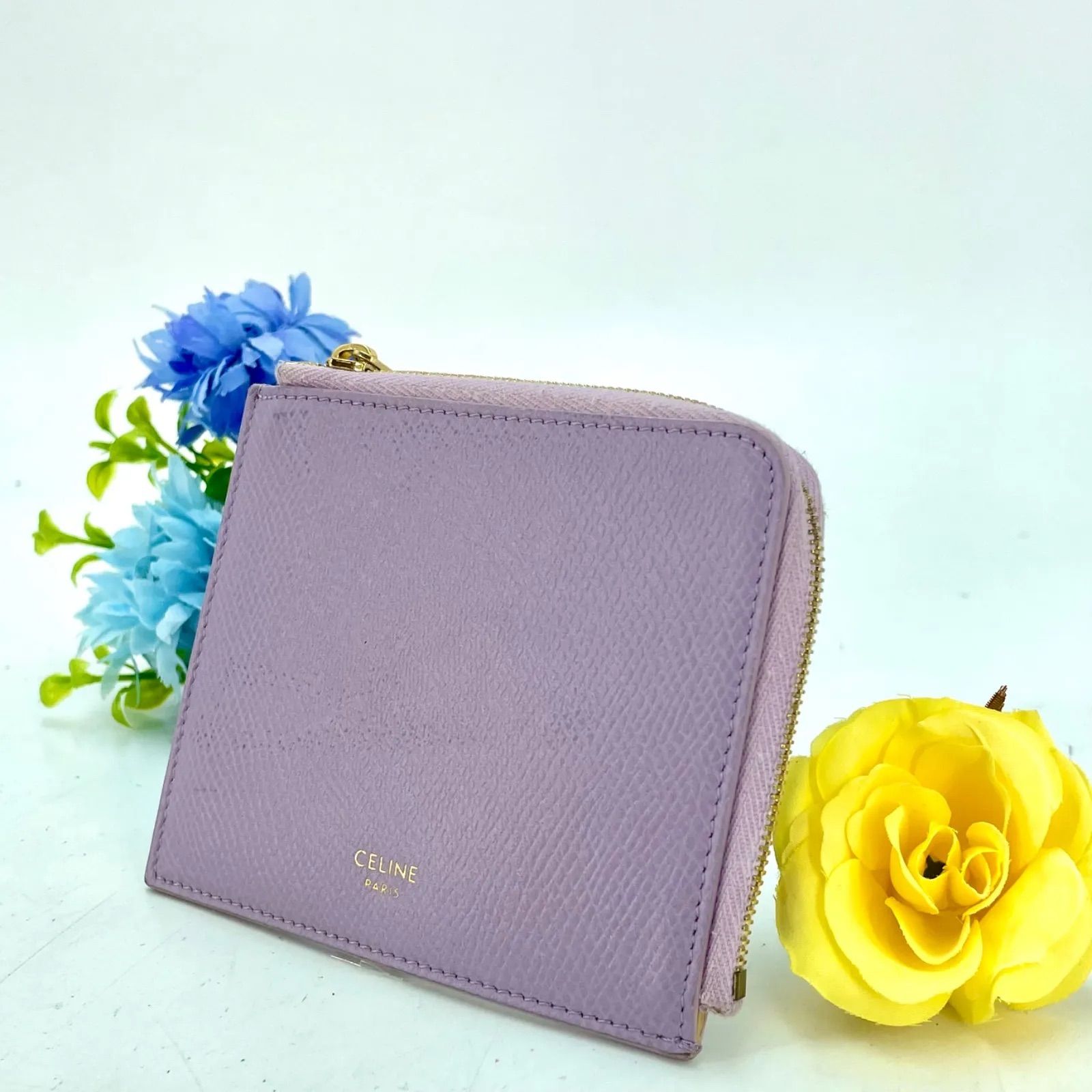 セリーヌ パスケース コインケース パープル FY100