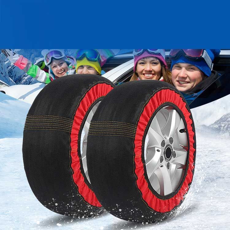 タイヤチェーン 非金属 布製 2本分 布チェーン 雪道 タイヤ カバー スノーソックス タイヤソックス ジャッキアップ不要 コンパクト収納 簡単装着 軽量 緊急 脱出 雪道 路面凍結#pdd9622