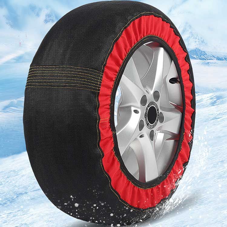 タイヤチェーン 非金属 布製 2本分 布チェーン 雪道 タイヤ カバー スノーソックス タイヤソックス ジャッキアップ不要 コンパクト収納 簡単装着 軽量 緊急 脱出 雪道 路面凍結#pdd9622