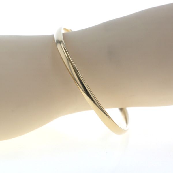 K 18 YG イエローゴールド ブレスレット バングル 一連 フラット シンプル cm 仕上済 zz