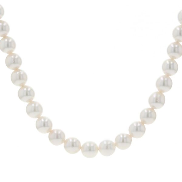 SILVER シルバー ネックレス パール アコヤ真珠 6.9mm 一連 フォーマル ロング シンプル 81cm 仕上済 zz