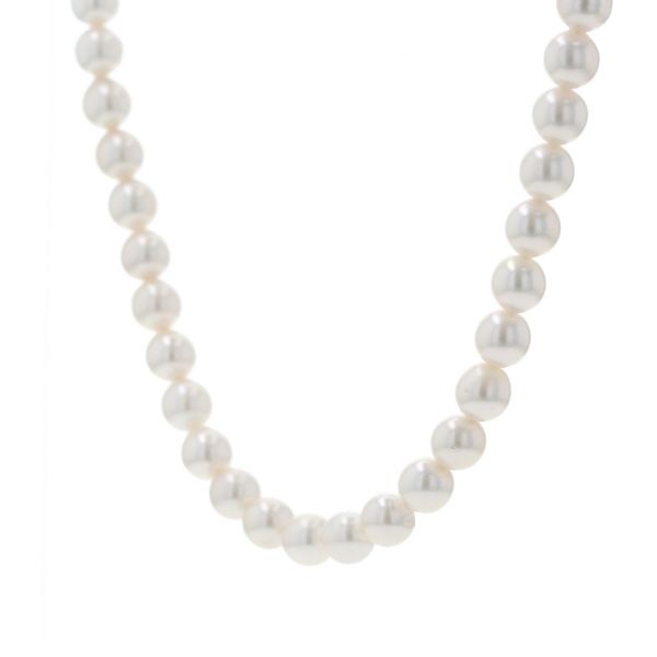 SILVER シルバー ネックレス パール アコヤ真珠 6.9 mm 一連 フォーマル ロング シンプル 81 cm 仕上済 zz
