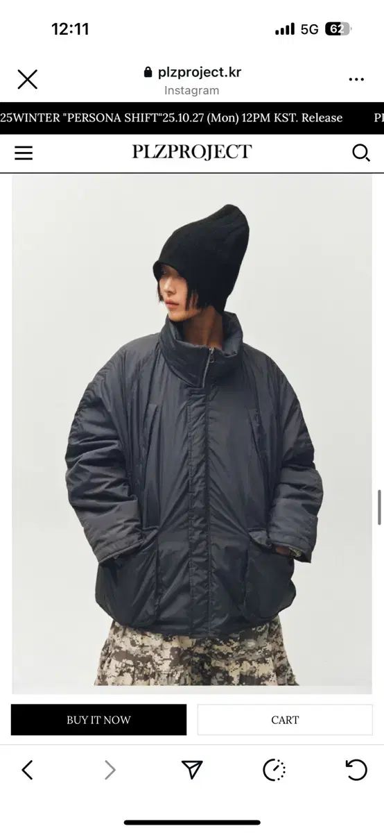 PLZPROJECT POCKET FIELD PARKA DARK GRAY