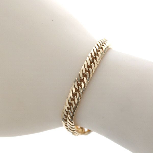 K18YG イエローゴールド ブレスレット 喜平 キヘイ 8面カット トリプル チェーン 20.2g 18cm 仕上済 zz