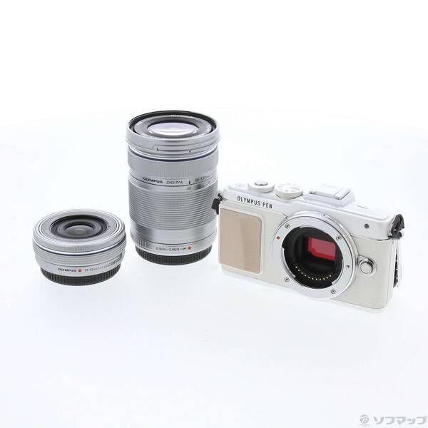 〔 品〕 PEN Lite E-PL7 EZダブルズームキット ホワイト 262