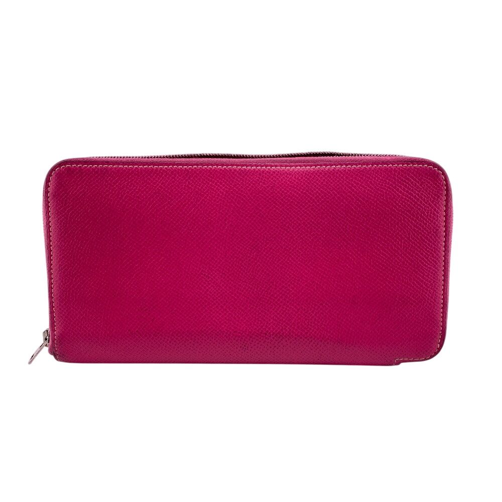 HERMESエルメス アザップロング シルクイン ラウンドファスナー 長財布 財布 ウォレット ブランド カード入れ 小銭入れ ピンク レディース