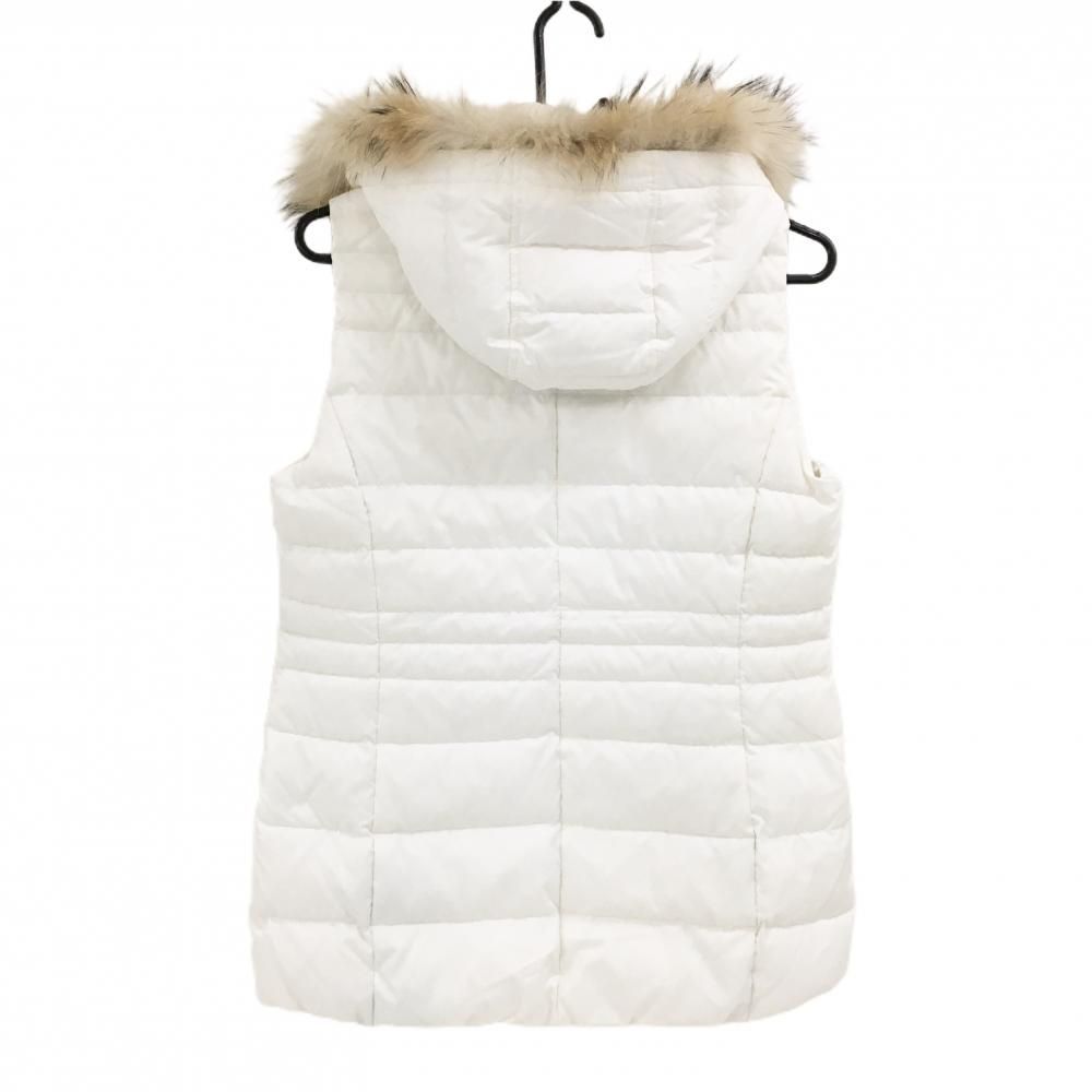 23区 2way ダウンジャケット ダウンベスト ゴルフ 美品】23区スポーツ 2WAYダウンベスト 白 一部ニット フード・ファー