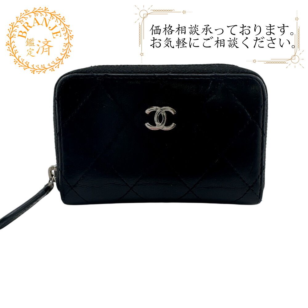 CHANEL シャネル コインケース ブラック レディース