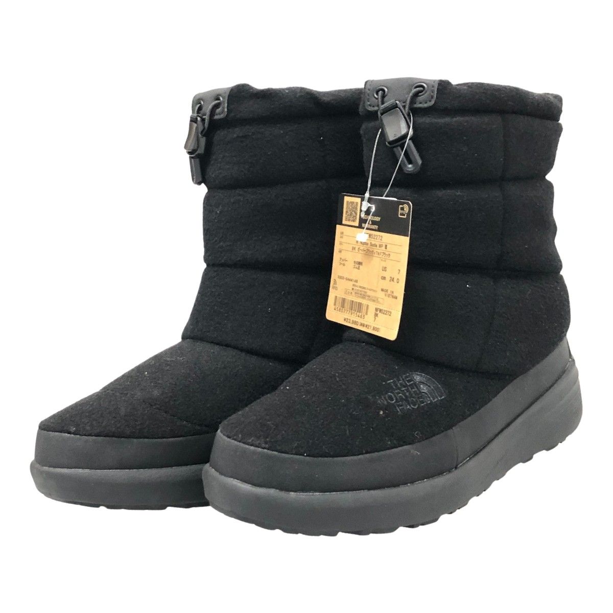 THE NORTH FACE ザノースフェイス ブーツ ヌプシ ブーティ ウォータープルーフ VIII スノーブーツ SIZE 24 cm ブラック