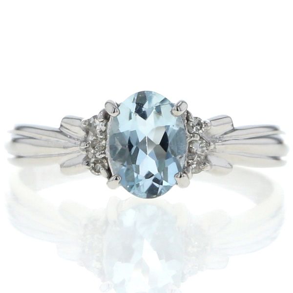 Pt900 プラチナ リング アクアマリン ダイヤモンド オーバルカット サイドストーン 指輪 12.5号 仕上済 zz