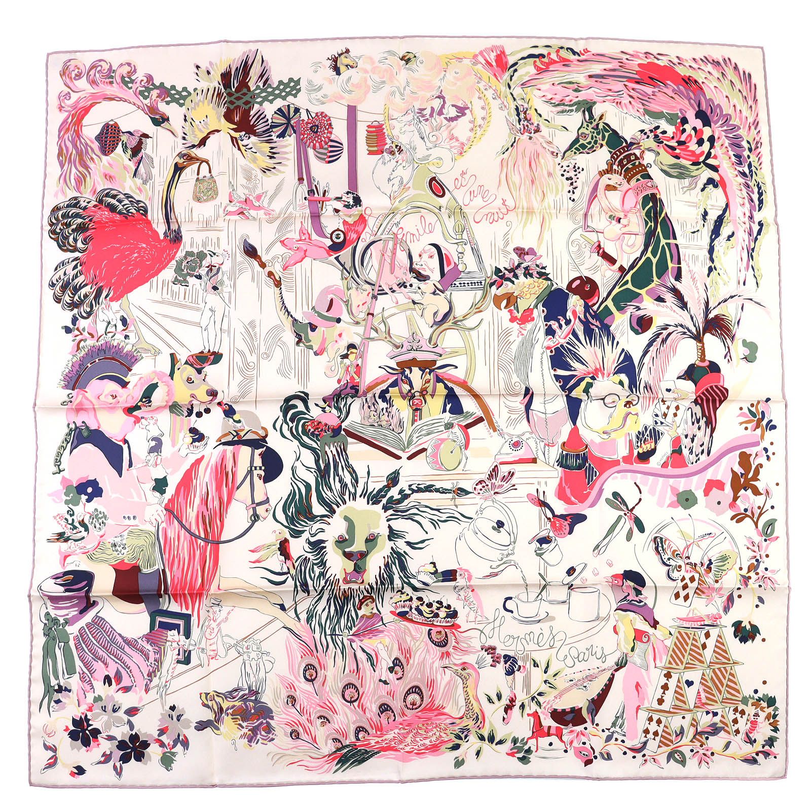 エルメス　カレ90 エミールの夜　Emile et Une Nuit Emile et Une Nuit scarf 90 - Orange | Hermès USA