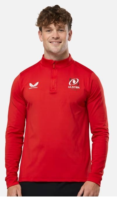 カストレ ラグビー アルスター ハーフジップ トップ 赤 レッド モデル 日本未発売