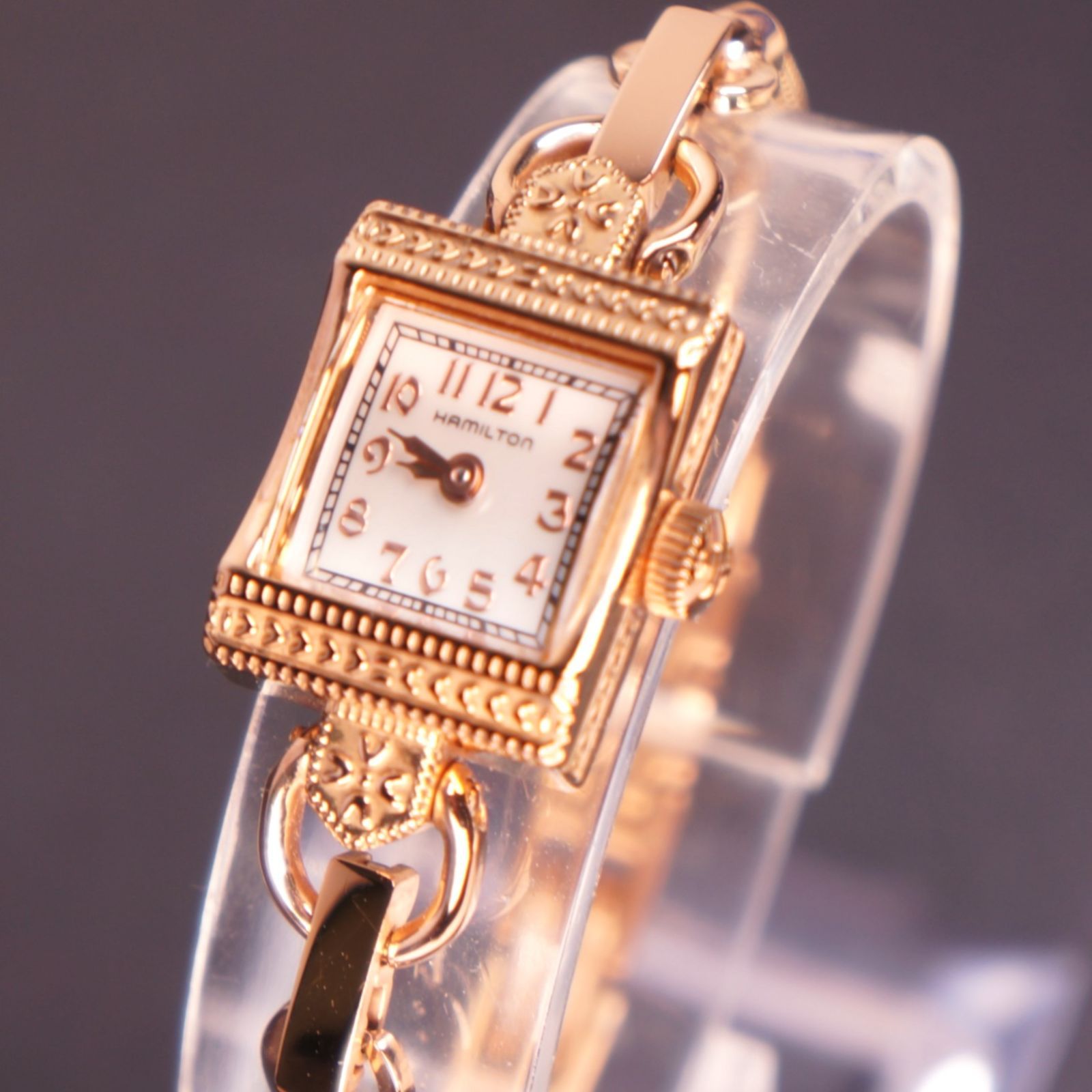 稼働美品】HAMILTON アメリカンクラシック シェル文字盤 ピンク