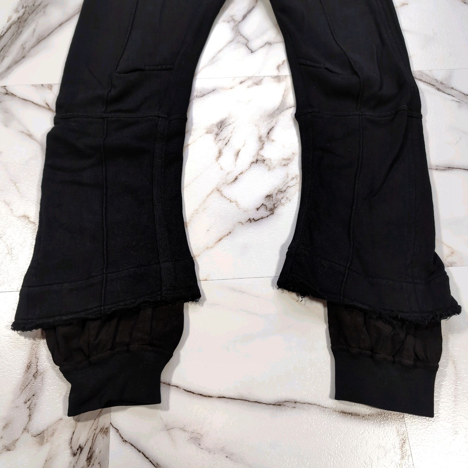 HAIDER ACKERMANN BLACK PERTH JOGG TROUSERS 黒 XS archive バイカー レイヤード ドローコード