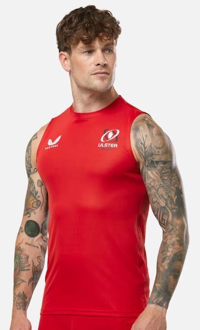 カストレ ラグビー アルスター トレーニング シングレット タンクトップ ノースリーブ 赤 レッド 公式モデル 日本未発売