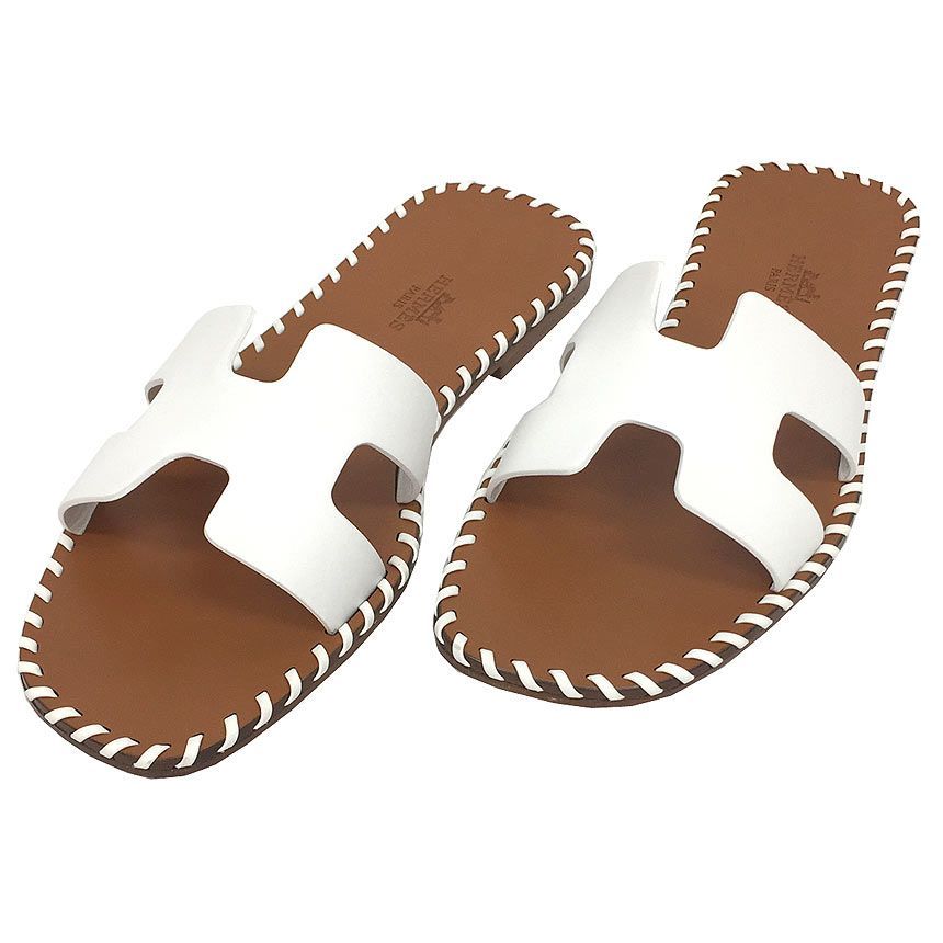 HERMES エルメス サンダル オラン Oran サイズ36 23cm 白 フラット