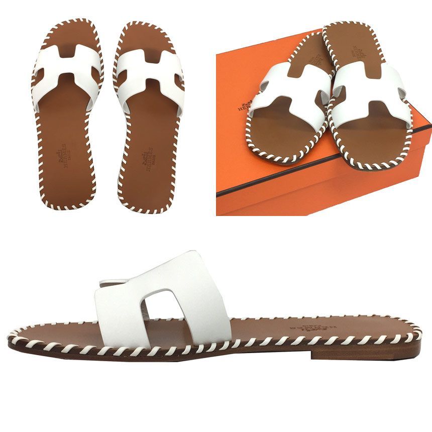 HERMES エルメス サンダル オラン Oran サイズ36 23cm 白 フラット