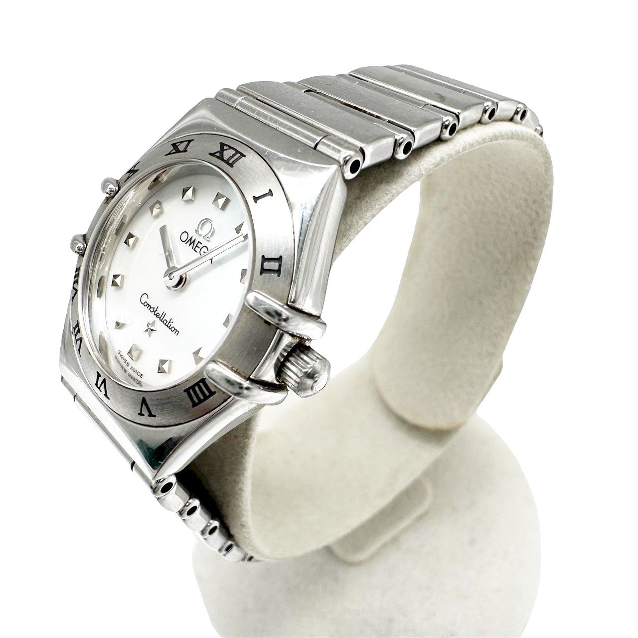 OMEGA オメガ 腕時計 コンステレーション レディース ステンレス アナログ クォーツ ショル文字盤 腕周り15 cm シルバー