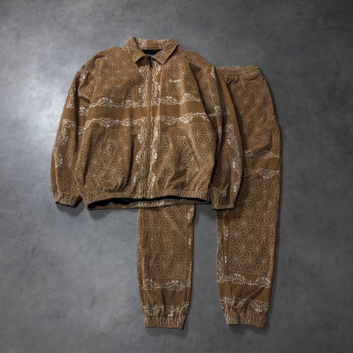 GQ4055 Asanova コーデュロイセットアップ L M ブラウン系 アサノヴァ スイングトップ コーデュロイパンツ