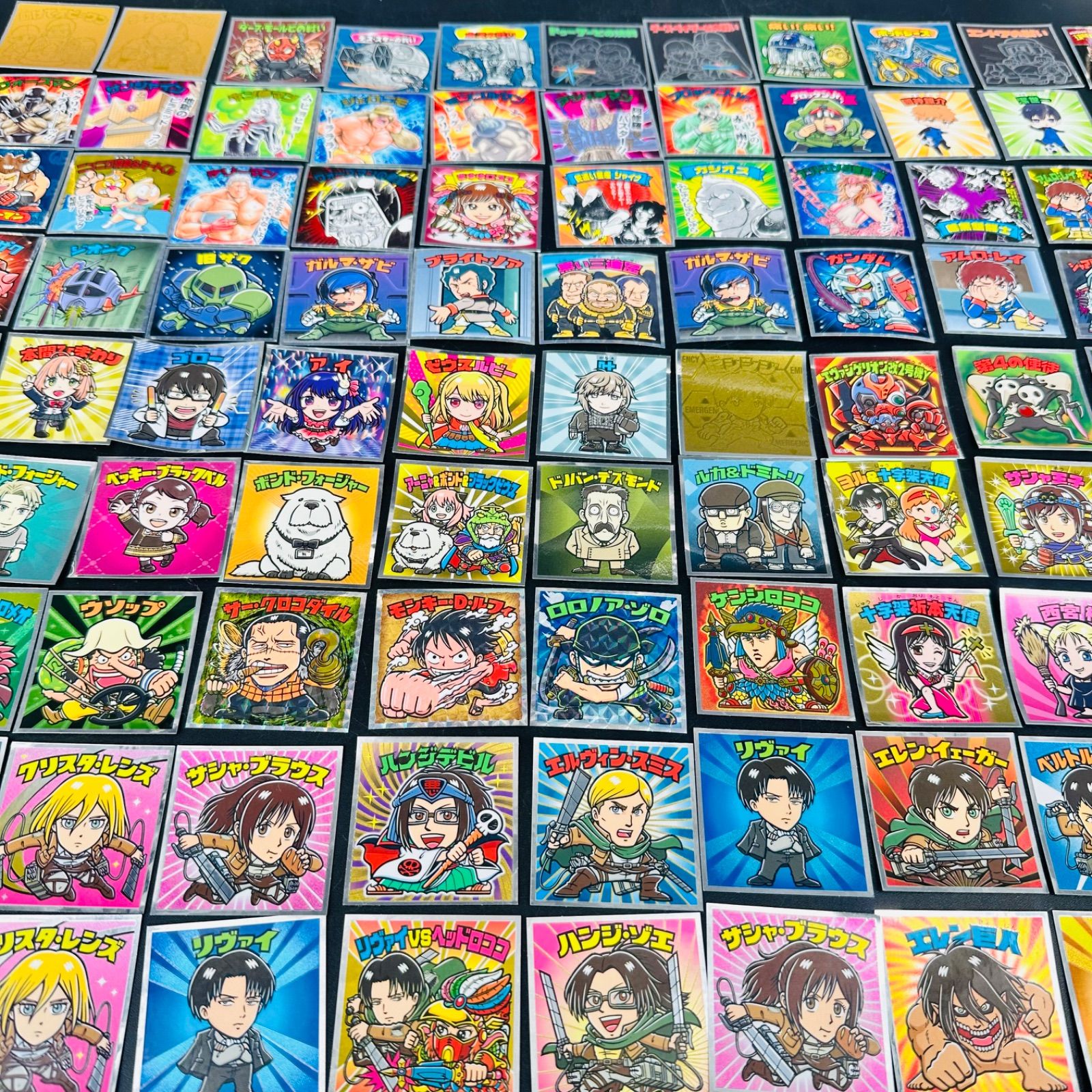 ロッテ シール ビックリマン 進撃の巨人 ワンピース スパイファミリー 聖闘士星矢 キン肉マン