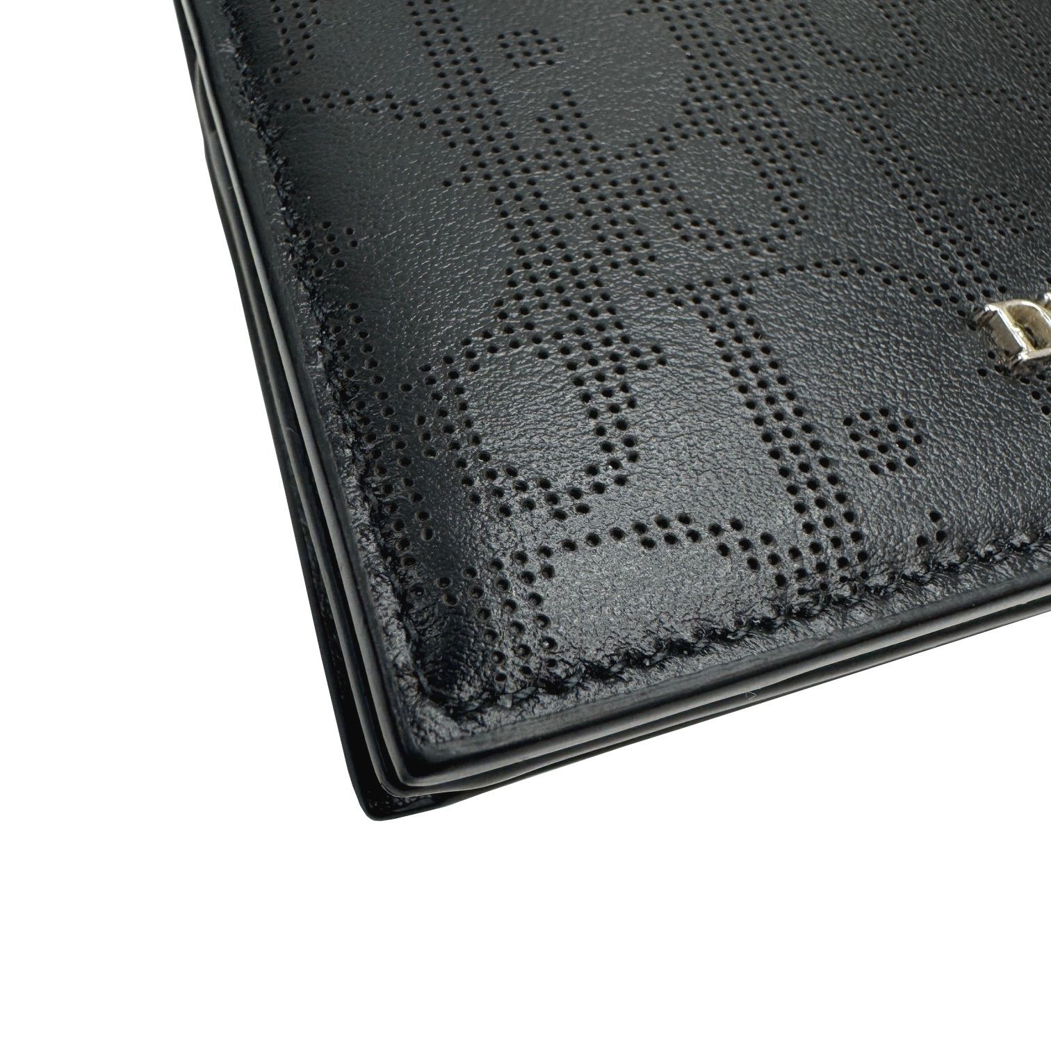  Christian Dior クリスチャンディオール オブリークギャラクシー ビジネスカードケース 名刺入れ カードケース パンチングレザー ブラック シルバー金具 レディース メンズ ユニセックス ブランドギャラリー 名刺入れ 小物