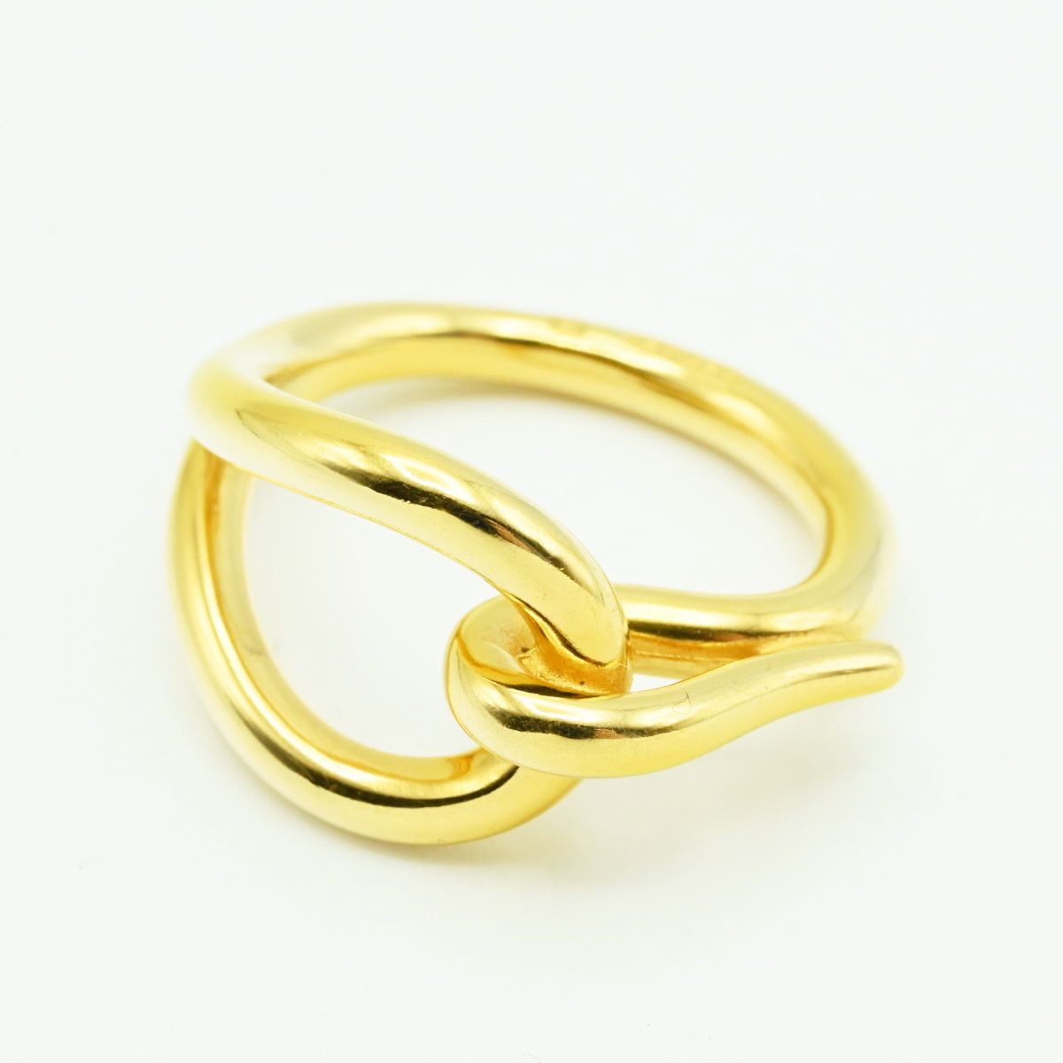 HERMES エルメス ジャンボ GP スカーフリング ゴールド K11-k028