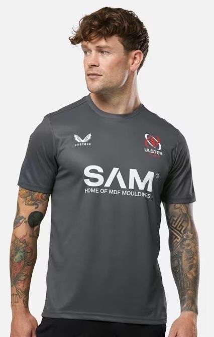 カストレ ラグビー アルスター ウォームアップ Tシャツ グレー 灰色 モデル 日本未発売