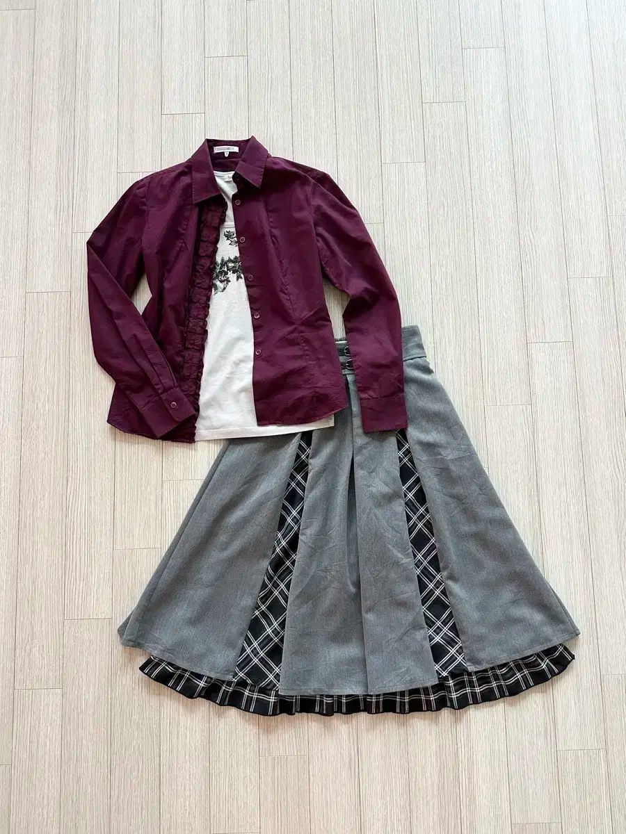 日本 ヴィンテージ アクシーズファム ギャル パンク ラヒップ ギークシック オタク レイヤード コーディネートセット