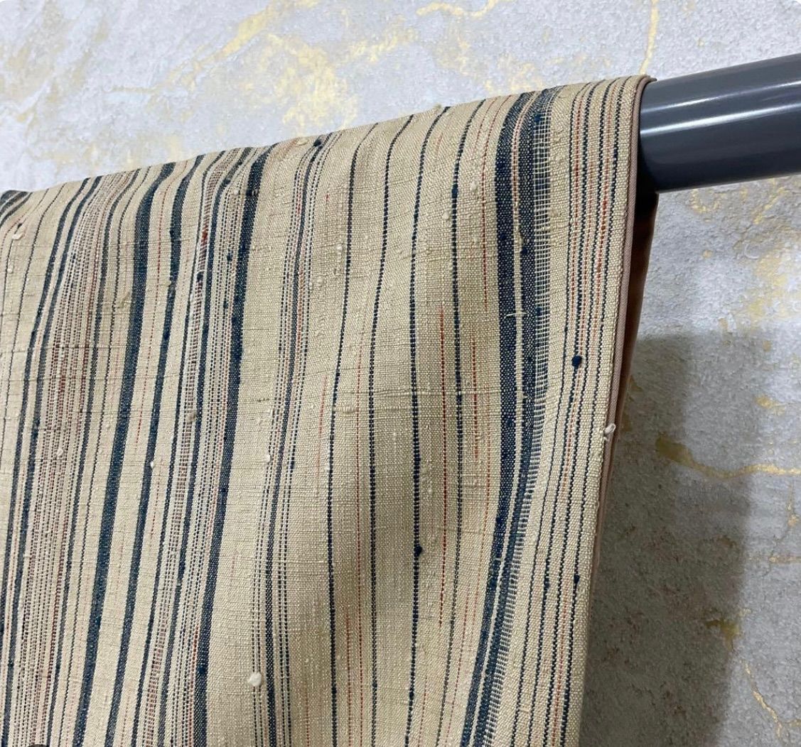  kimono one kimonoarisa 厳選 浦野理一 経節紬 縞模様 正絹 裄63肩丈150 着物帯小紋普段着名古屋帯洒落袋帯半幅帯 紬 着物