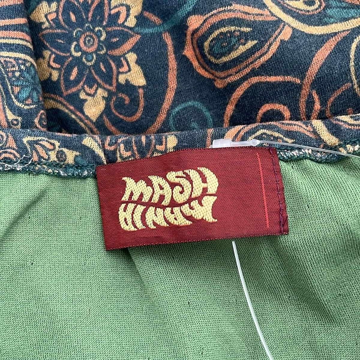  mash mania マッシュマニア キャミソール レディース - ダークグリーン×オレンジ×マルチ 花柄 キャミソール トップス