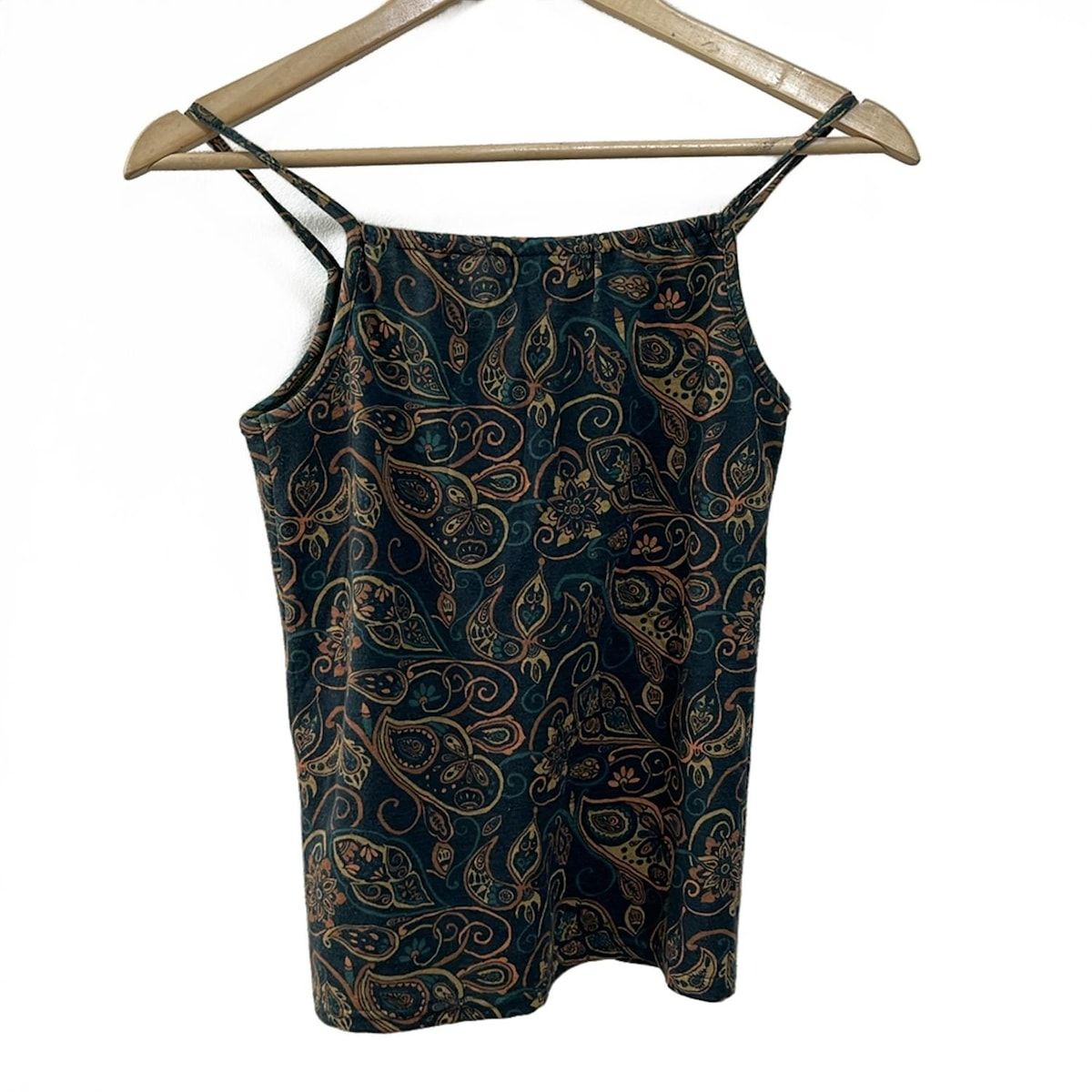 mash mania マッシュマニア キャミソール レディース - ダークグリーン×オレンジ×マルチ 花柄