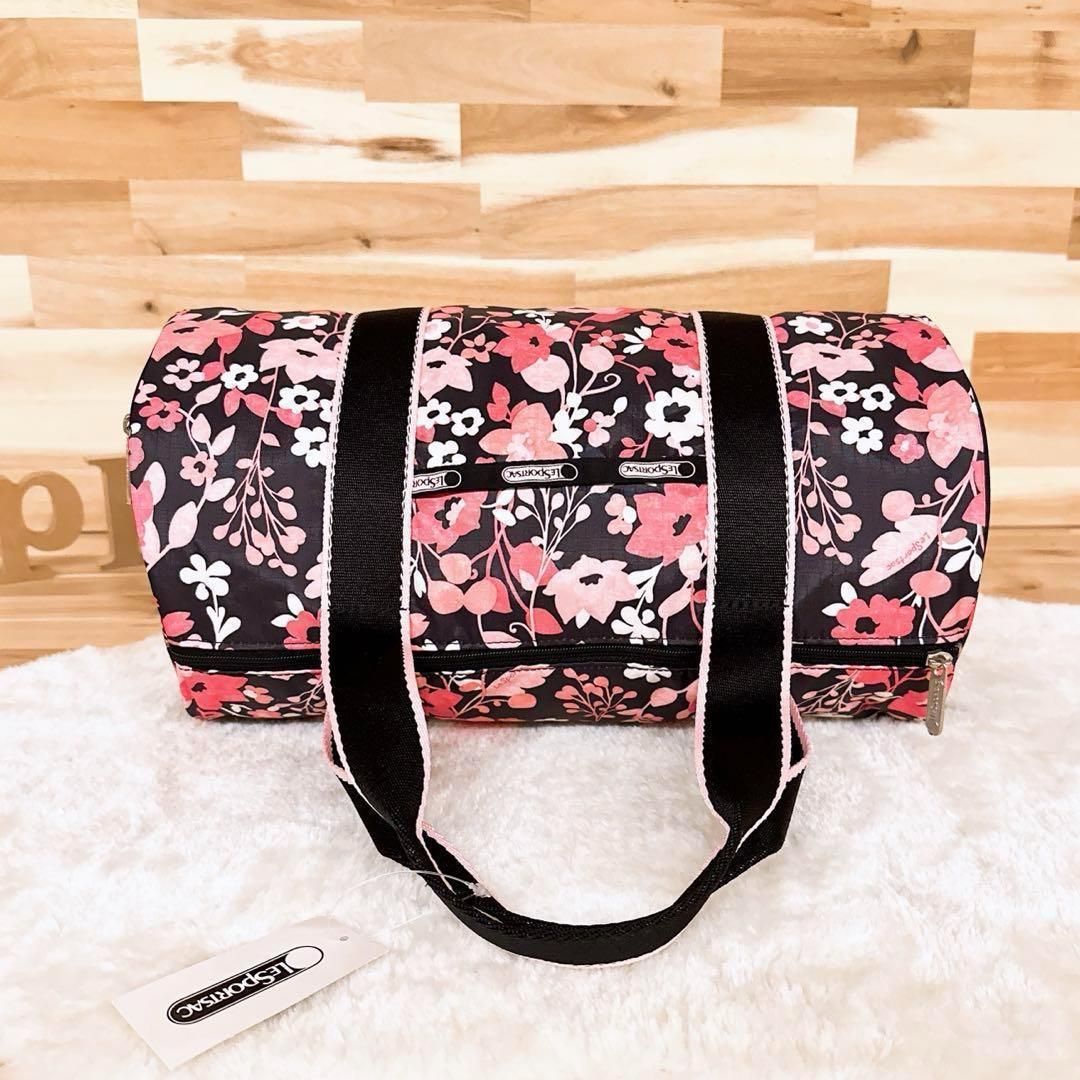 未使用【レスポートサック】花柄 ミニ ボストンバッグ トートバッグ