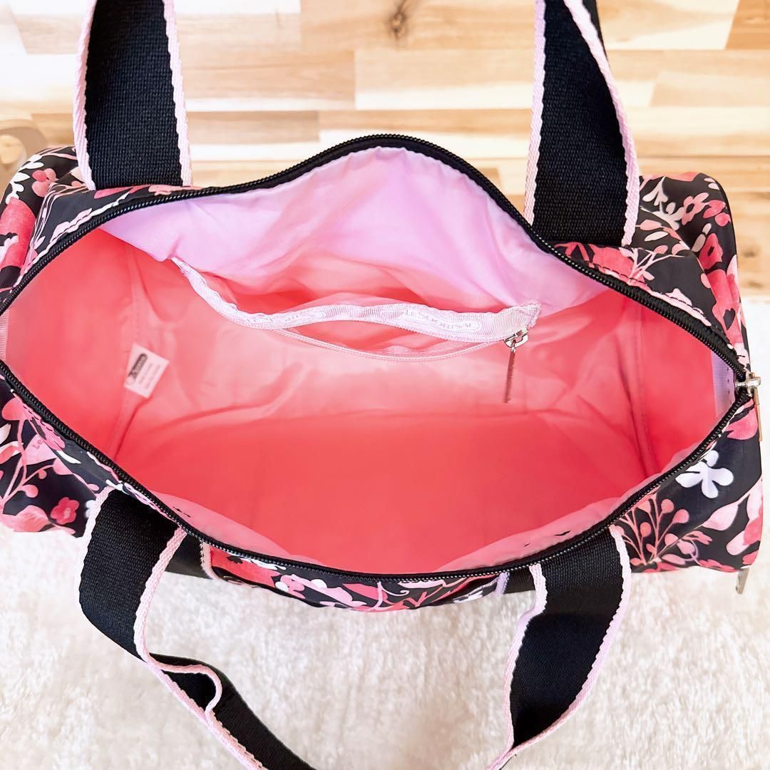 未使用【レスポートサック】花柄 ミニ ボストンバッグ トートバッグ