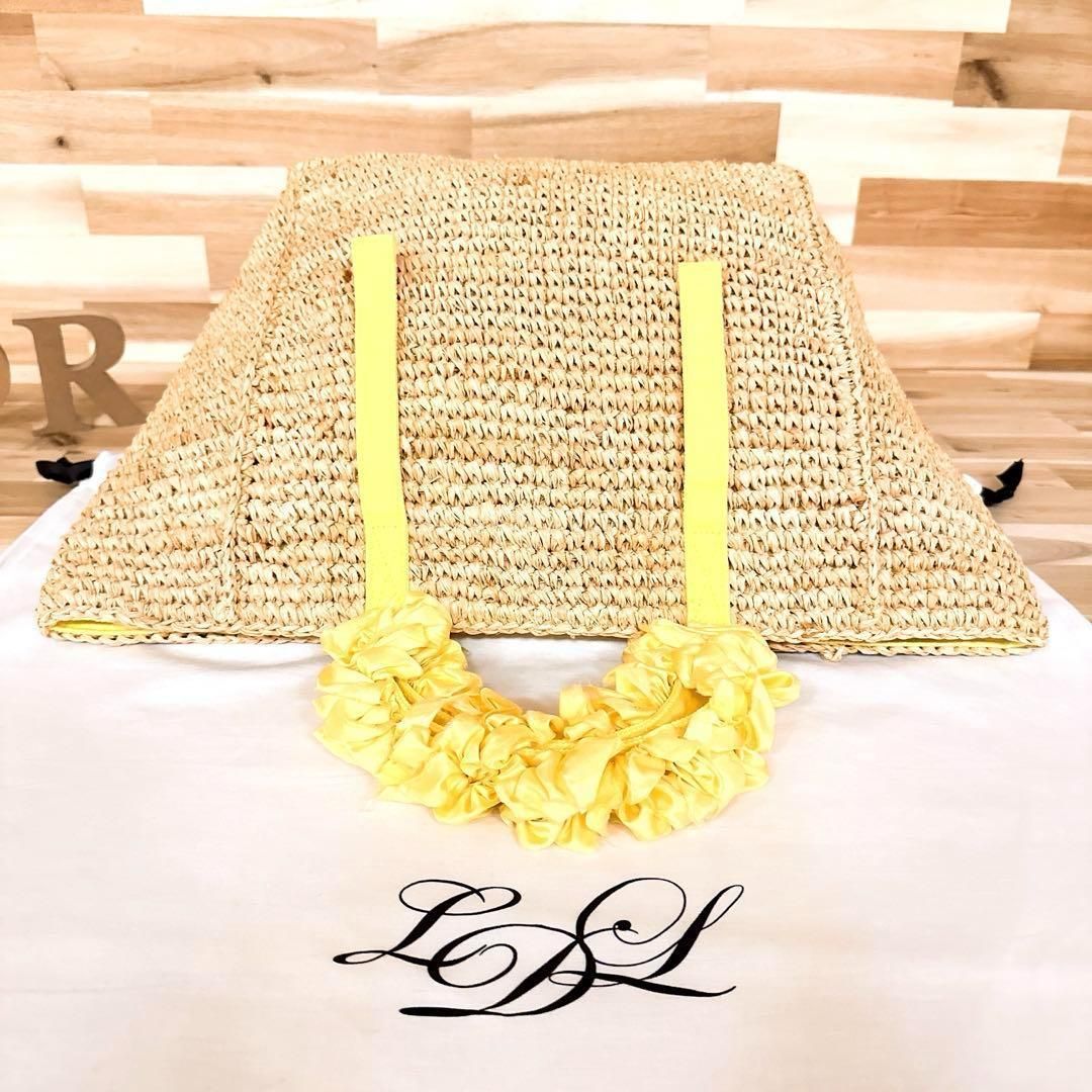 ラドロー】グレープハンドル ラフィア かごバッグ トートバッグ