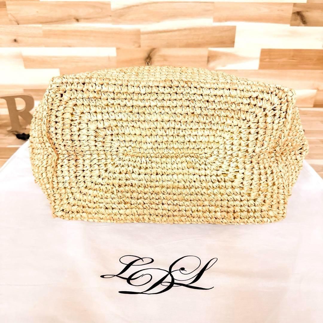 ラドロー】グレープハンドル ラフィア かごバッグ トートバッグ