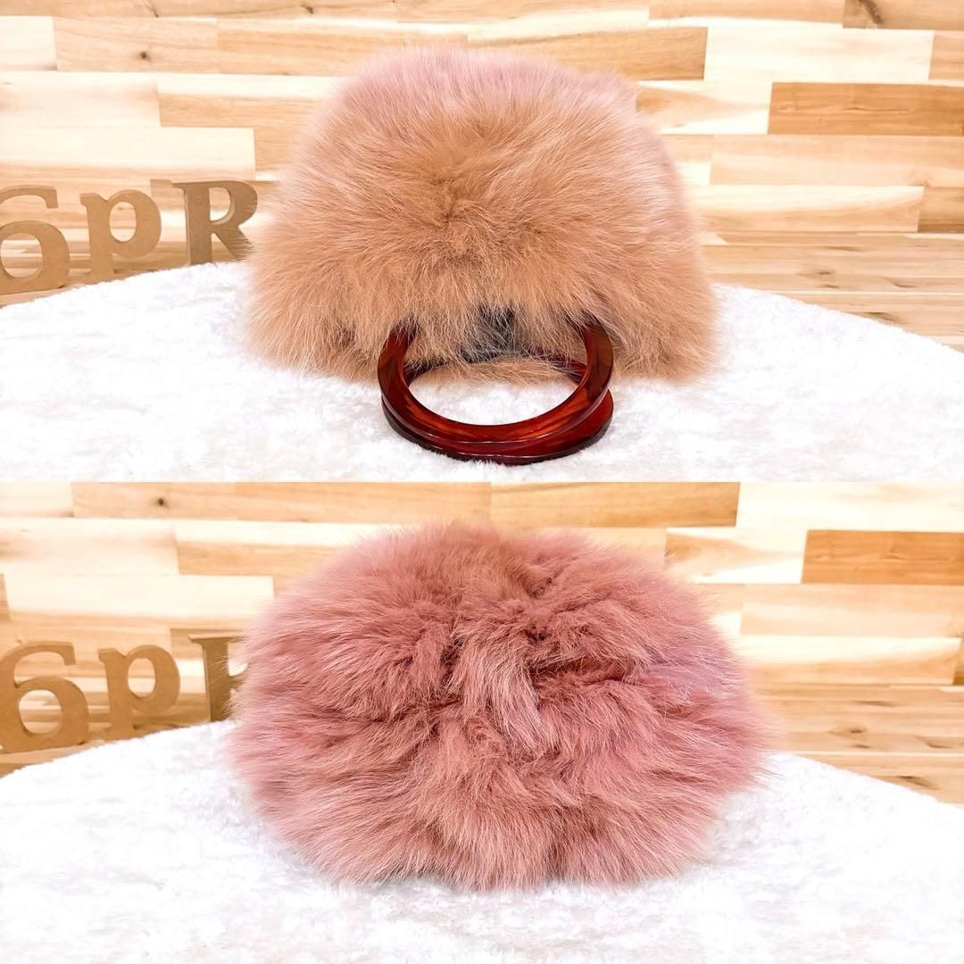 トゥモローランド フォックスファー ハンドバッグ ピンク ファーバッグ 大容量 チェーンバッグ韓国[品番：AGCW0005267