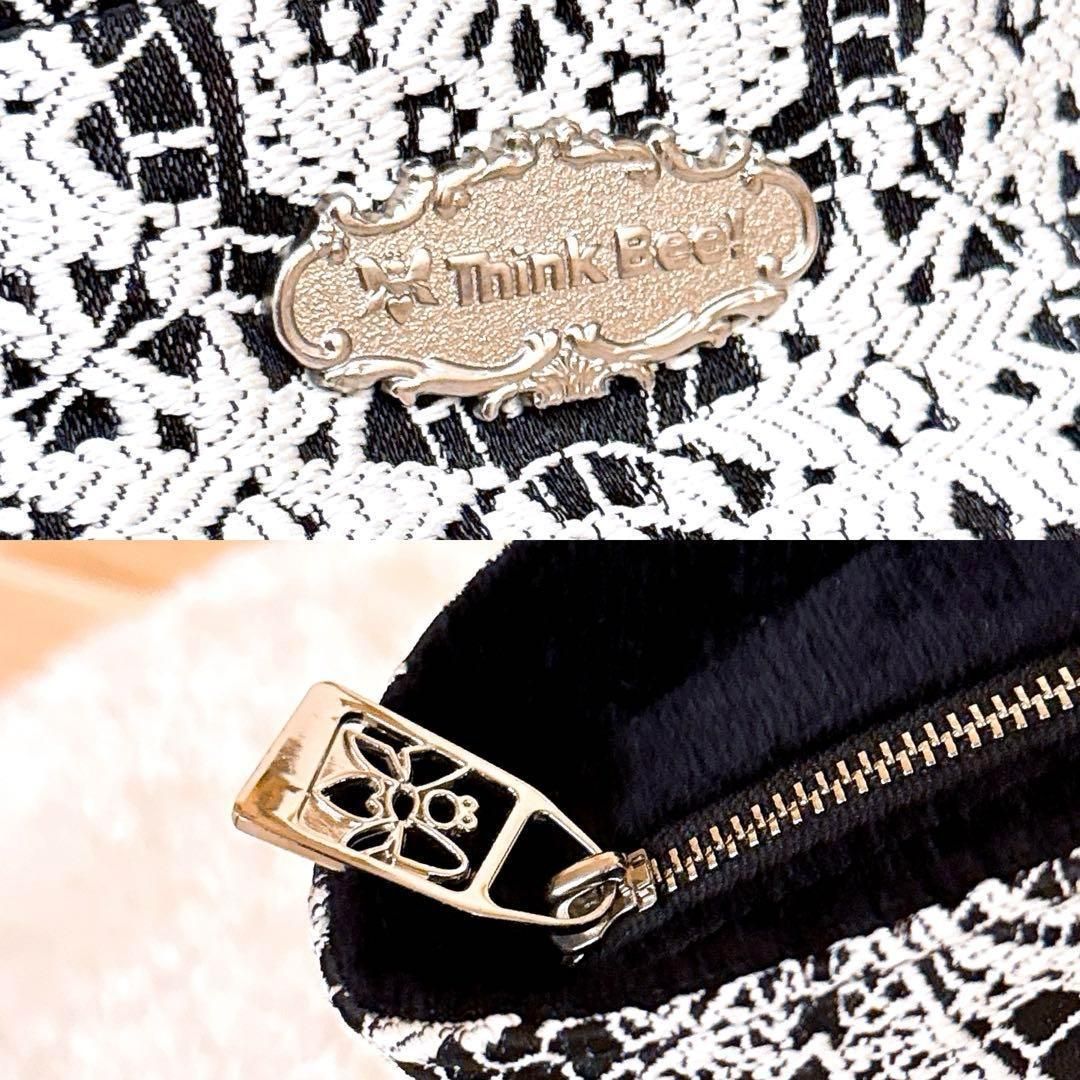 希少【シンクビー】ジャガード トルキーレース トートバッグ レース柄