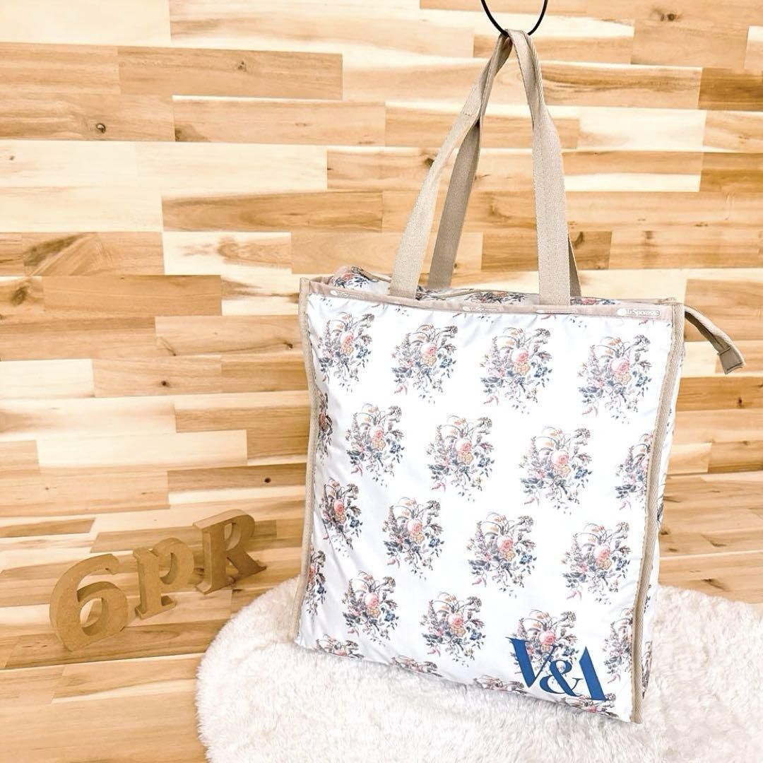 希少/美品【レスポートサック×ヴィアンドエー】限定コラボ 花柄トート