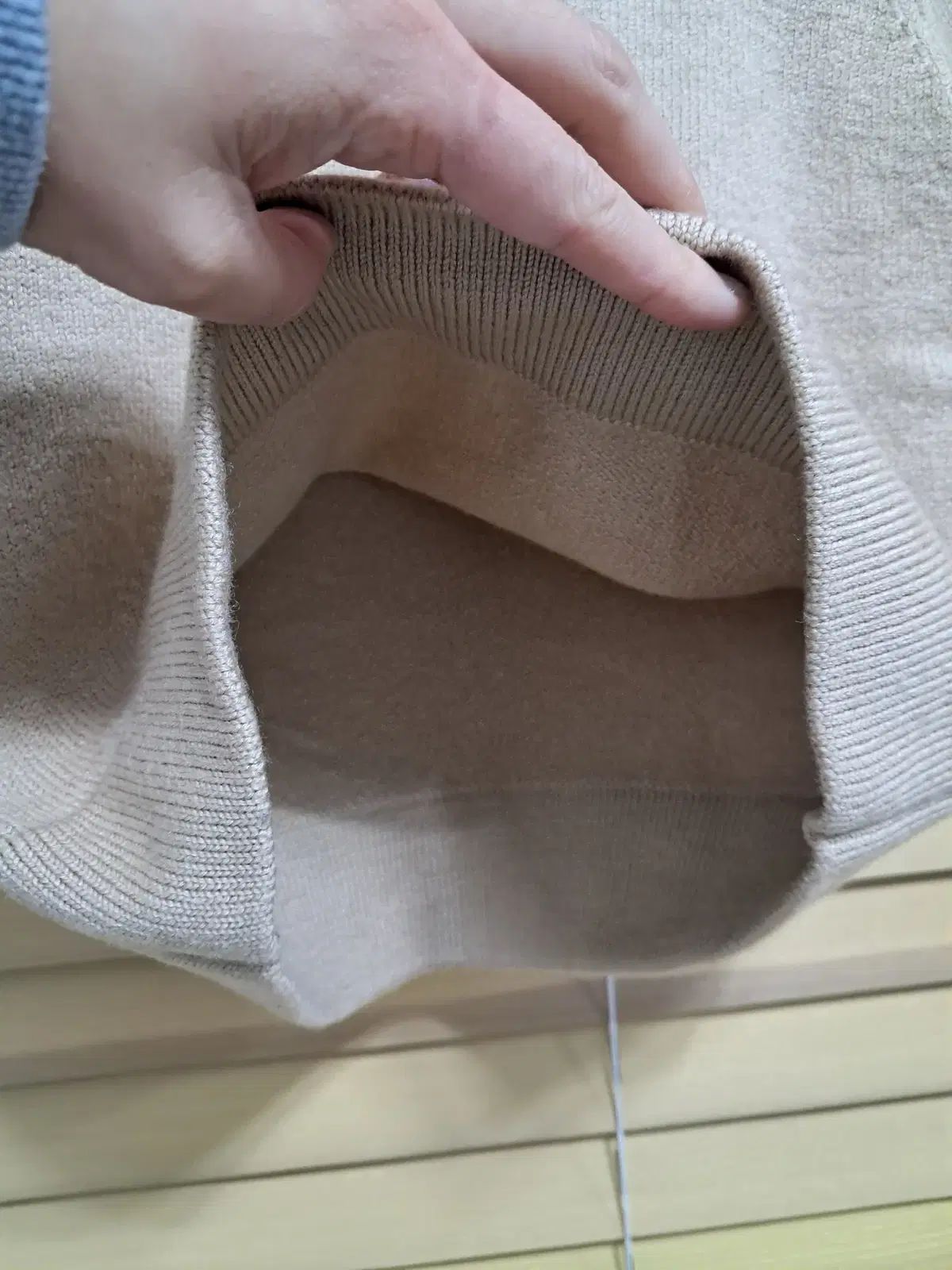 キッズ ラウンドウール半袖ニット