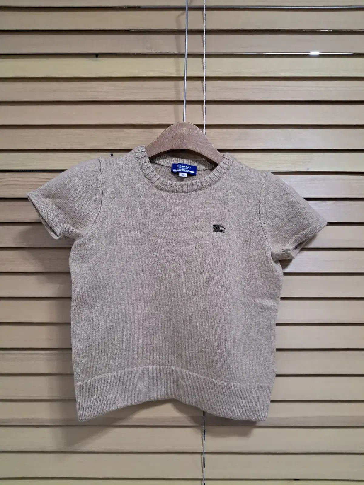 バーバリー ロンドン ブルーレーベル キッズ ラウンドウール半袖ニット