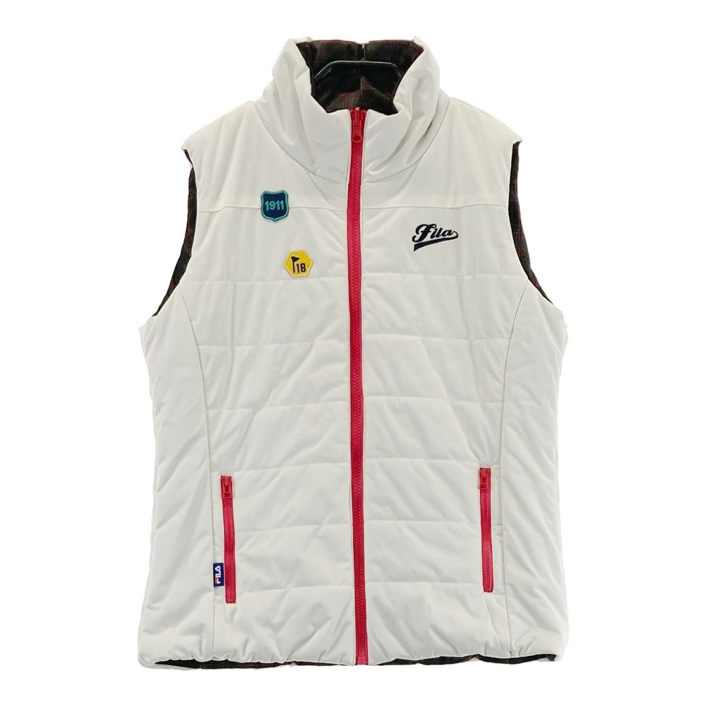 サイズ：L FILA GOLF フィラゴルフ リバーシブル 中綿ベスト チェック