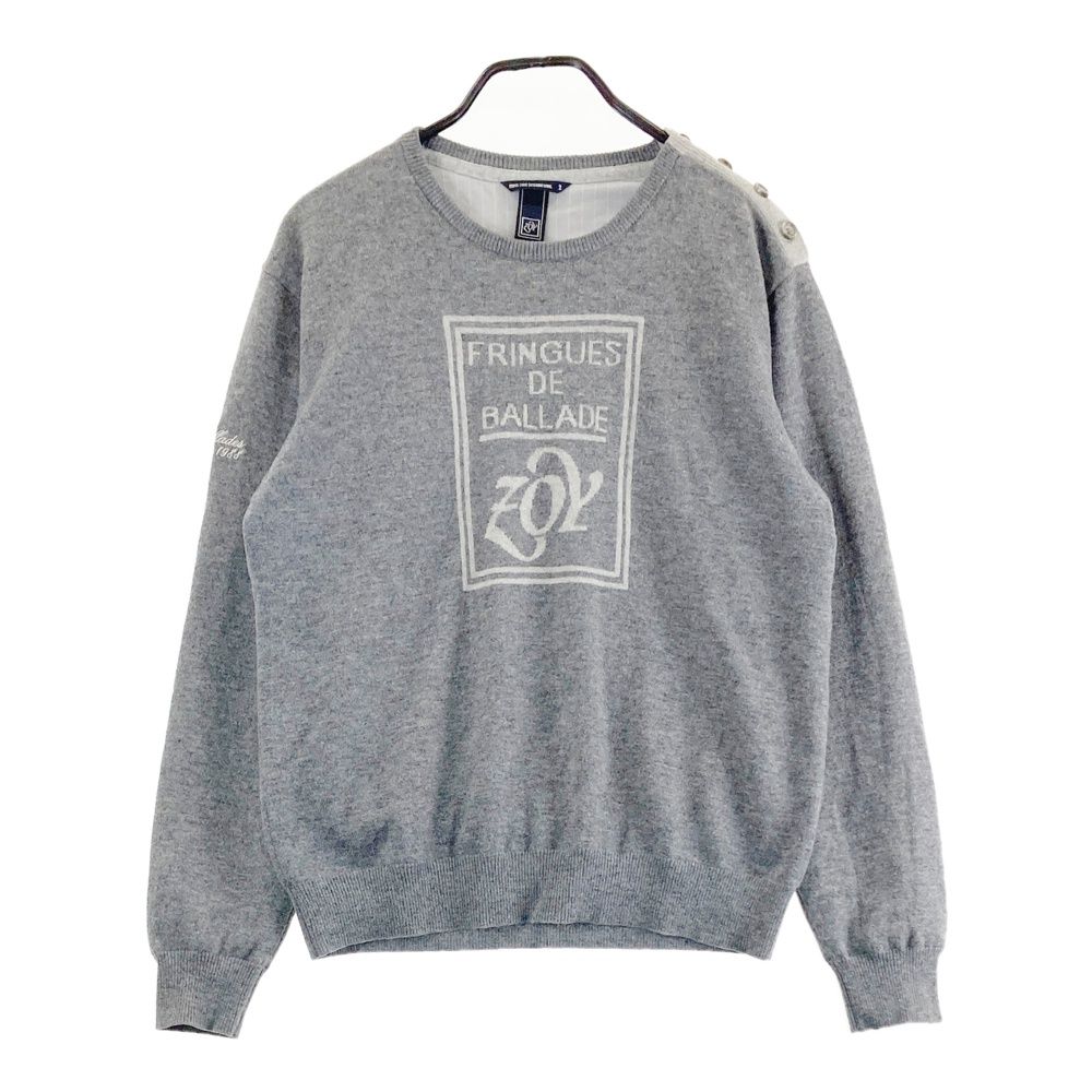 サイズ 2 ZOY ゾーイ 蓄熱 ニットセーター グレー系 240101424931 ゴルフウェア メンズ ストスト