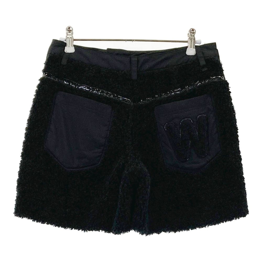 サイズ 2 DANCE WITH DRAGON ダンスウィズドラゴン ボア 中綿キュロットスカート ブラック系 ゴルフウェア レディース ストスト