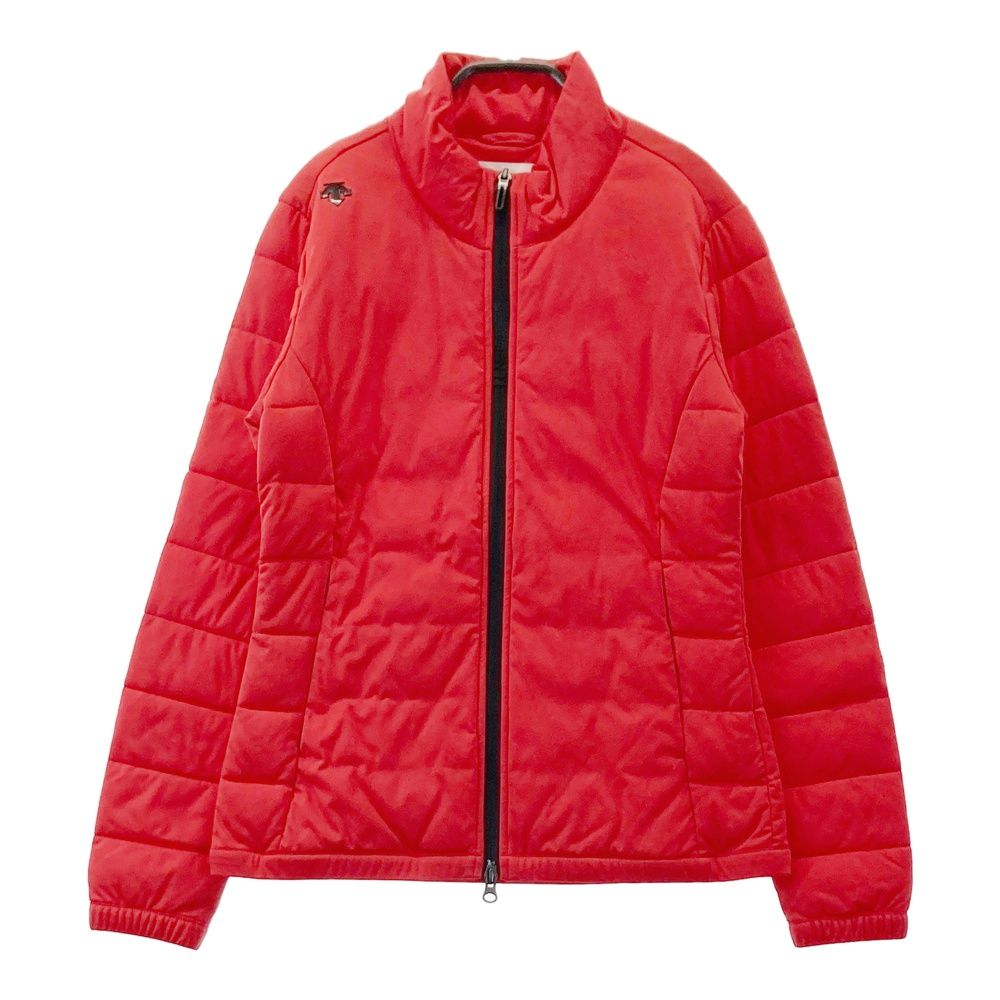 サイズ M GOLF デサントゴルフ 中綿 ジップジャケット レッド系 ゴルフウェア レディース ストスト