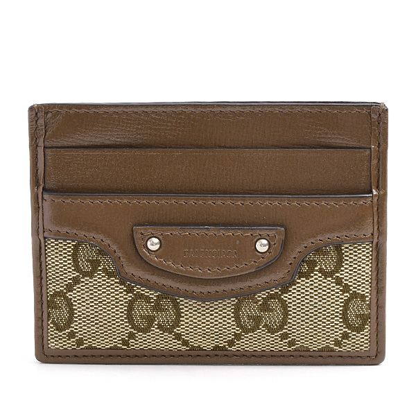 グッチ カードケース メンズ レディース GGキャンバス ハッカープロジェクト バレンシアガ ブラウン GUCCI BALENCIAGA 681709