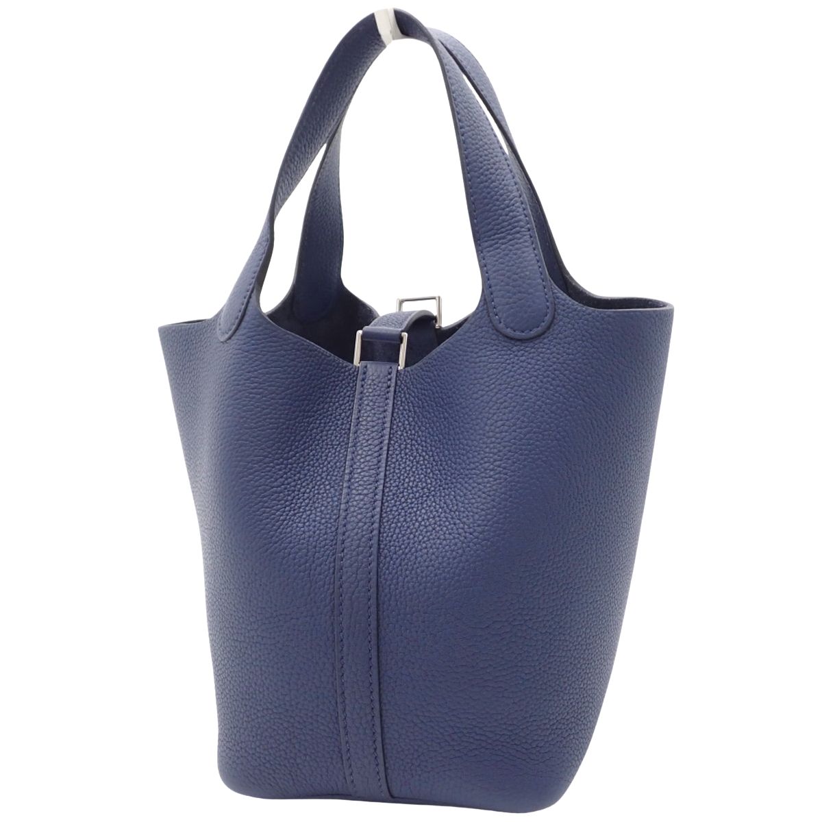 HERMES エルメス ピコタンロックPM ブルーサフィール ブルー青 パラジウム金具 トリヨンモーリス シルバー金具 Z刻印 ハンドバッグ トートバッグ レディース 40802165746 アラモード
