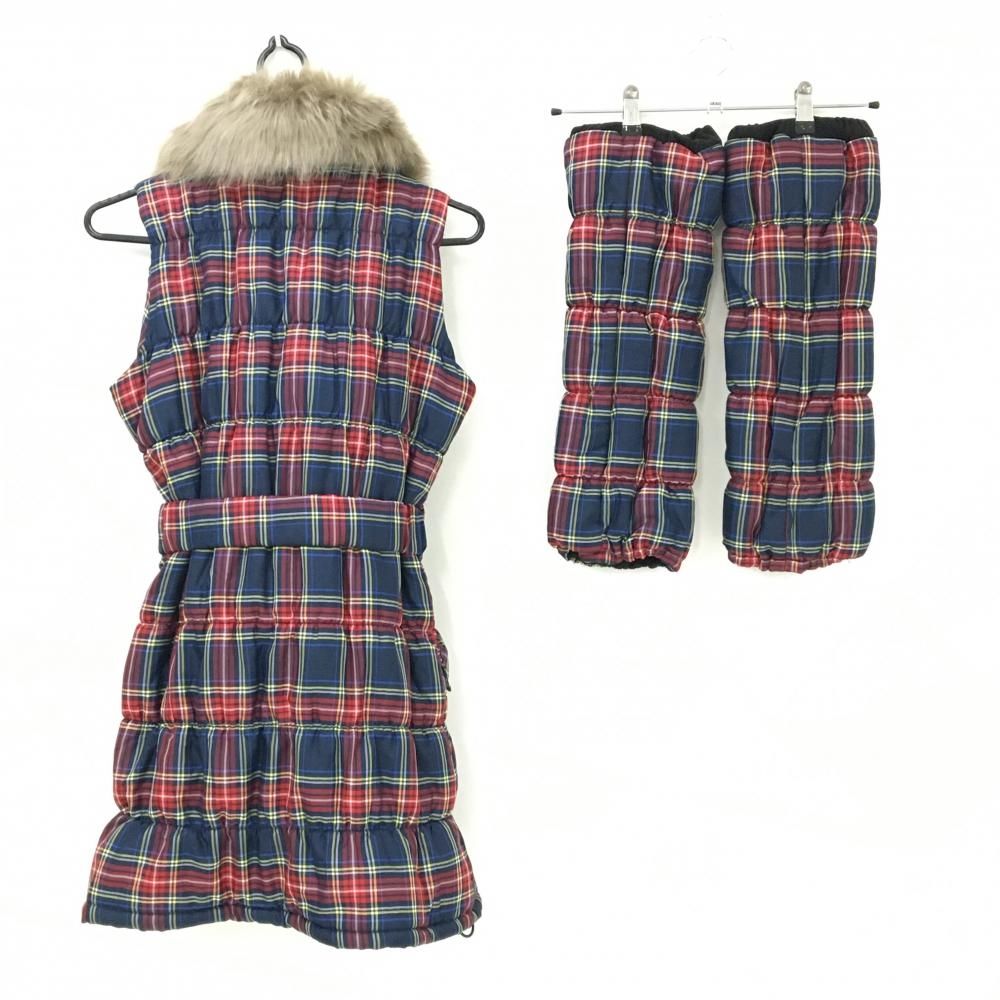 超 キスオンザグリーン 2点セット 中綿ワンピース×レッグウォーマー ネイビー レディース 1 S ゴルフウェア kiss on the green