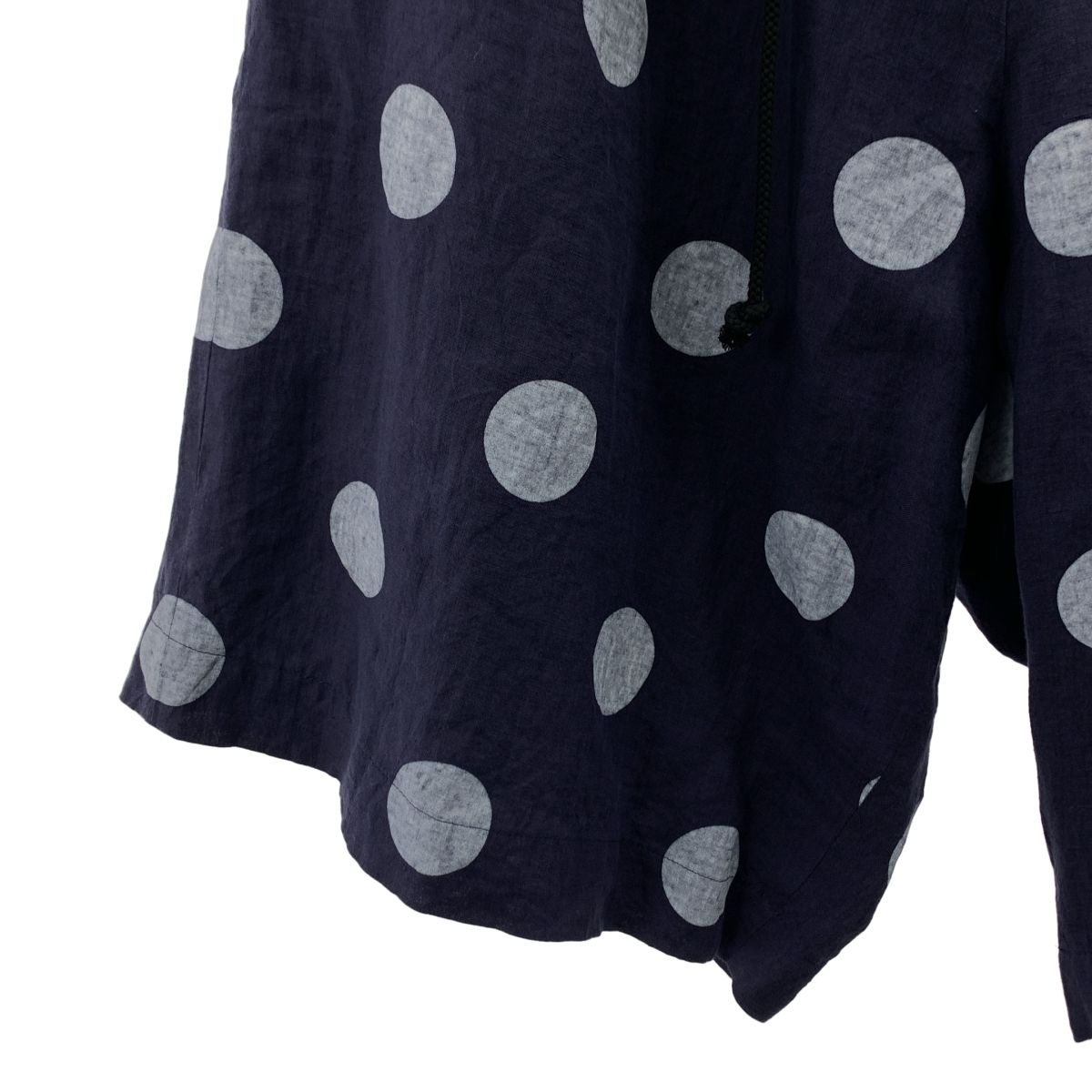  Y s ワイズヨウジヤマモト 2010 SS ドット ドローストリング サルエル ワイド イージー パンツ 総裏地 2 ネイビー ホワイト レディース その他 パンツ