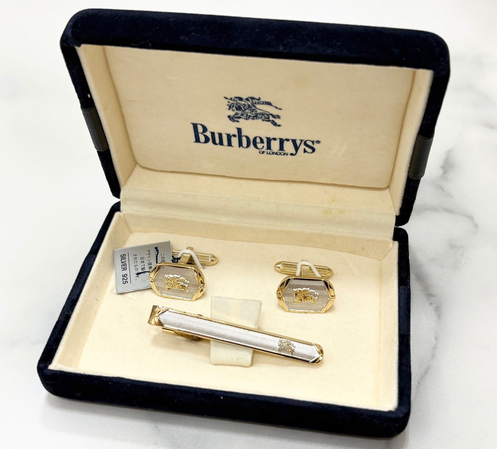BURBERRY バーバリー sv925 タイピン カフスセット 18.2g - メルカリ